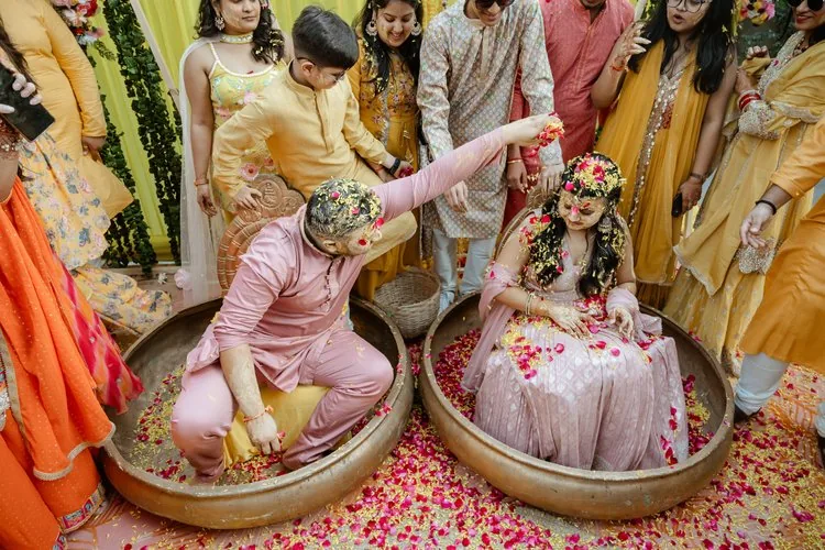 Haldi ceremony photography package Noida - The Wedding Sketches