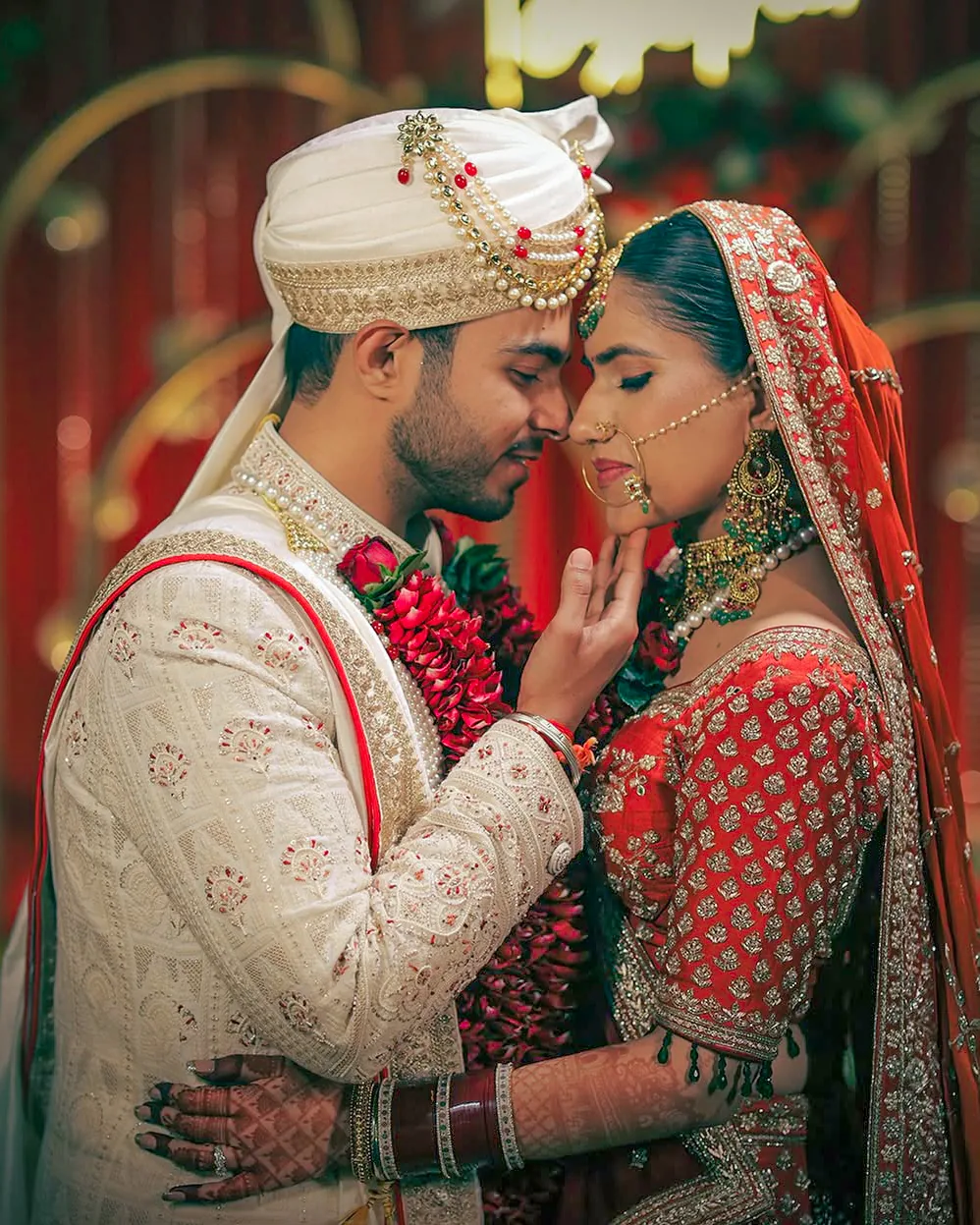 Candid wedding photographer Noida - emotional couple moment