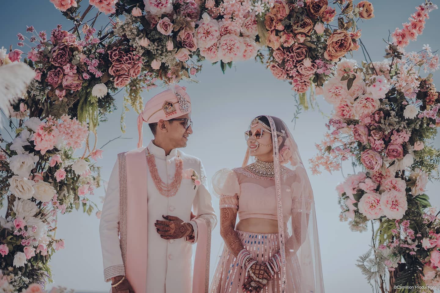 Wedding highlight video frame - couple portrait by Camlition Productions